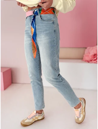 Dámske džínsové nohavice mom fit NEWGEN blue FashionStreet UY2470 Dámske džínsové nohavice mom fit NEWGEN blue FashionStreet UY2470