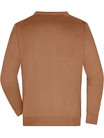 Daiber JN 661 Pánsky pletený sveter s výstrihom do V 02.0661 camel