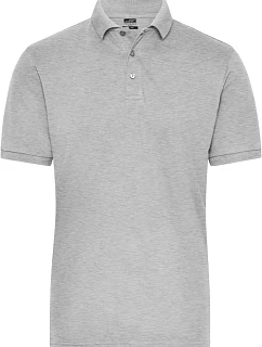 Daiber JN 1806 Pánske pracovné elastické bio polo tričko – Solid 02.1806 šedá melírovaná