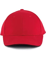 K-up KP 011 6-panelová sendvičová čiapka „Orlando“ 20.0011 červená/čierna