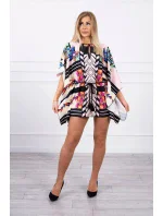 Netopierie šaty s viazaním v páse, púdrovo ružové