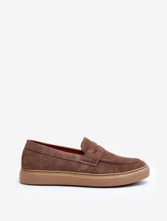 Pánske semišové mokasíny Zazoo 1574 Dark Beige