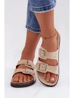 Dámské pantofle světle béžové Oliena