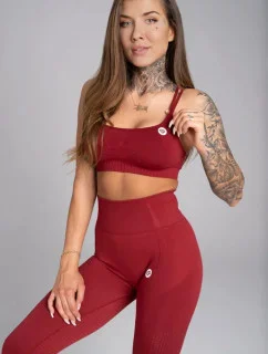 Športová podprsenka Seamless Bordo - Gym Glamour