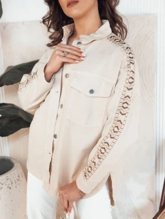 Dámska džínsová bunda DALALIS light beige FashionStreet TY4320