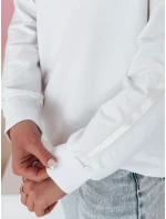 Dámska jednofarebná mikina LUMIVIA white FashionStreet BY1372 Dámska jednofarebná mikina LUMIVIA white FashionStreet BY1372