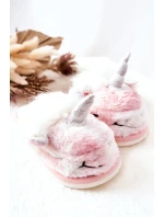 Papcie Ocieplane Jednorożec Biało-Różowe Ronee