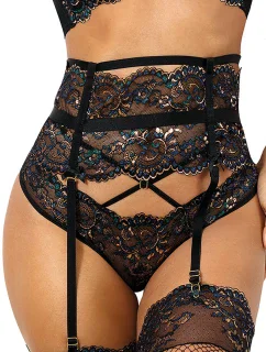 Podväzkový pás V-10362 čierny - Axami