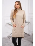 Stojaci sveter béžový