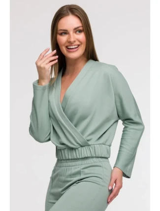 B292 Zavinovacie tričko - mentolové