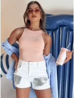 SHINEWEAR dámske šortky biele FashionStreet SY0339