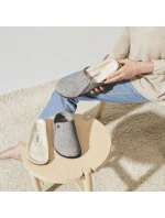 Birkenstock Zermatt Light Grey Wool Felt Insulated Slippers Regular Wide (1015092)