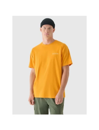 Pánske tričko oversize s potlačou 4F 4FRAW24TTSHM2578-70S