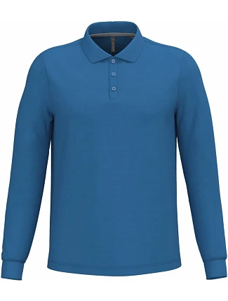 Kariban K 243 Pánske polo s dlhým rukávom z piqué 20.K243 svetlo kráľovská modrá Kariban K 243 Pánske polo s dlhým rukávom z piqué 20.K243 svetlo kráľovská modrá