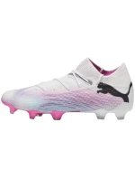Pánske kopačky Future 7 Ultimate FG/AG M 107599 01 White with pink - Puma