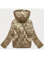 Zlatá metalická dámska bunda (2021-01BIG)