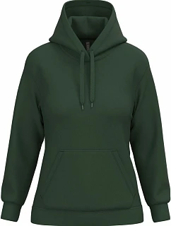 Kariban K 473 Dámska mikina s kapucňou 20.K473 lesná zeleň