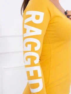 Otrhané šaty horčicovej farby