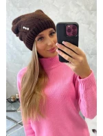 Dámska čiapka Klarysa K394 hnedá