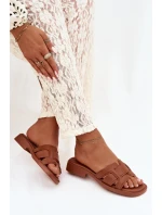 Dámské pantofle na plochém podpatku Camel Lorania