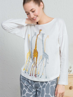 Dámske pyžamo dlhé Žirafy