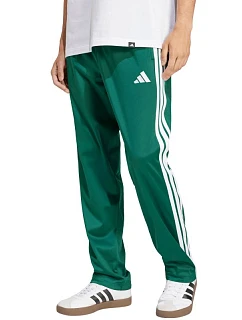 Pánske nohavice adidas 3-Stripes Tricot Regular-Fit Open Hem Green JI8806