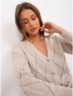 Béžový oversize sveter s gombíkmi od RUE PARIS