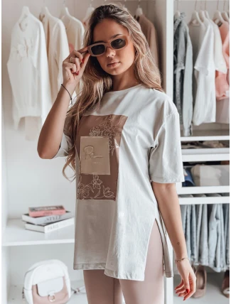 Dámske sivé tričko FAGOS FashionStreet RY2593