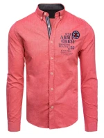 Pánska červená košeľa FashionStreet DX2297 Pánska červená košeľa FashionStreet DX2297