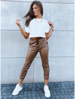 Dámske voskované nohavice HARBOR camel FashionStreet UY1699