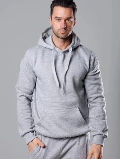 Svetlosivá pánska mikina s kapucňou (68B2009-2)