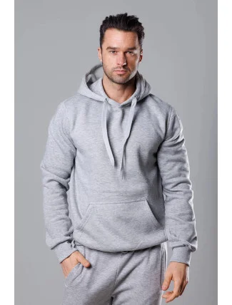 Svetlosivá pánska mikina s kapucňou (68B2009-2) Svetlosivá pánska mikina s kapucňou (68B2009-2)