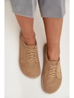 Tenisky typu barefoot z prírodného semišu Zazoo 314 beige