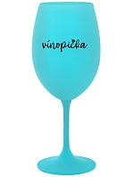 VINOPIECKA - tyrkysový pohár na víno 350 ml
