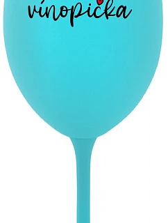 VINOPIECKA - tyrkysový pohár na víno 350 ml