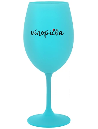 VINOPIECKA - tyrkysový pohár na víno 350 ml