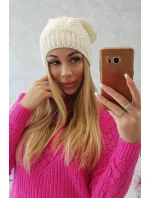 Fleecová čiapka Sandra K210 ecru