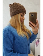 Fleecová čiapka K204 hnedá