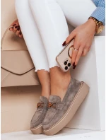 Dámske mokasíny na platforme LOFELIS sivé FashionStreet ZY0689 Dámske mokasíny na platforme LOFELIS sivé FashionStreet ZY0689