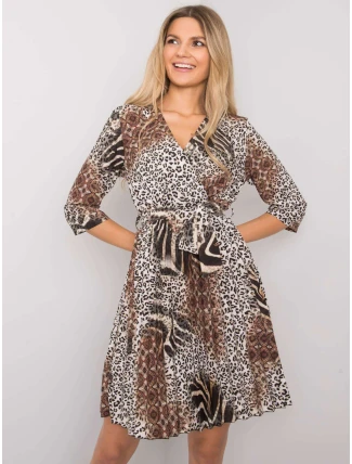 Šaty DHJ SK 11092A 2.01P čierna a béžová