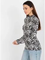 Dámska blúzka LK BZ 509197 1.51P biela a čierna - FPrice Dámska blúzka LK BZ 509197 1.51P biela a čierna - FPrice