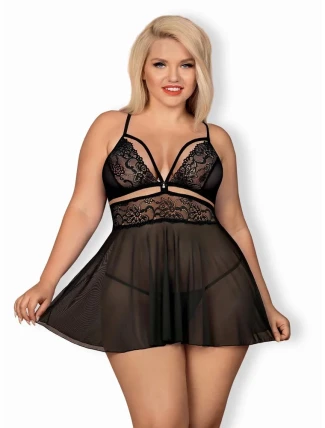 Nádherné tielko 838 - BAB black XXL - Obsessive