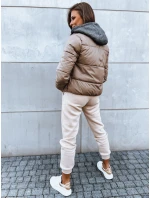 Dámska prešívaná bunda KHALEESI camel FashionStreet TY3878 Dámska prešívaná bunda KHALEESI camel FashionStreet TY3878