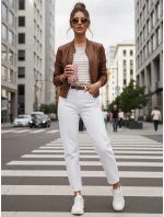 Dámska kožená bunda SANTOL camel FashionStreet TY4341 Dámska kožená bunda SANTOL camel FashionStreet TY4341