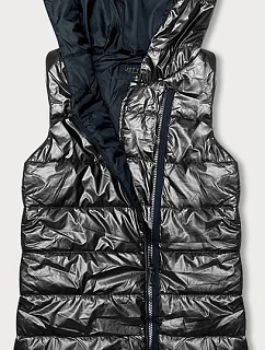 Dámska vesta s asymetrickým zipsom graphite (16M9117-105)