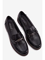 Dámské kožené mokasiny Vinceza 18132 Černé