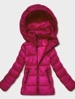 Dámska prešívaná zimná bunda fuchsiová (T3-2656#-17)