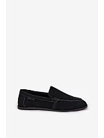Dámske mokasíny z prírodného semišu Big Star TT274209 Black