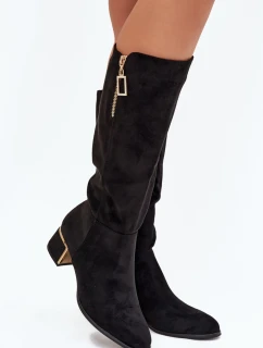 Dámske topánky na podpätku 6912 Black - Super mode