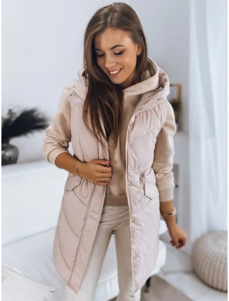 Dámska prešívaná vesta GAMIS béžová FashionStreet TY3293 Dámska prešívaná vesta GAMIS béžová FashionStreet TY3293